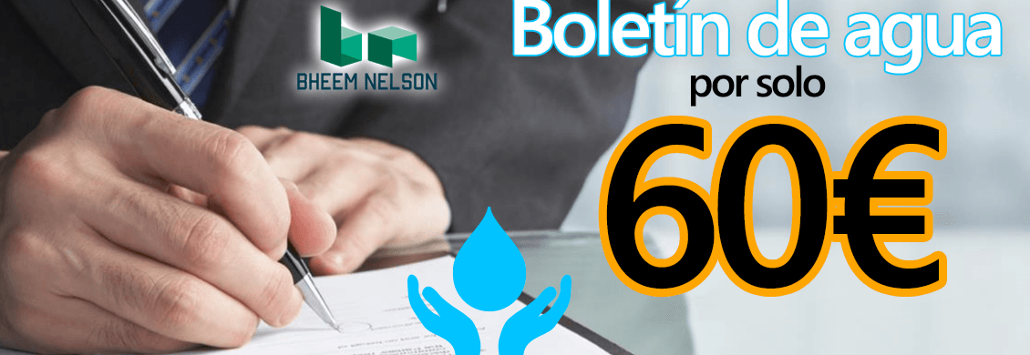 MEJOR PRECIO EN CERTIFICADO DE INSTALACIÓN DE AGUA O BOLETÍN DE AGUA